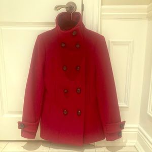 Babaton - red, wool-cashmere coat
